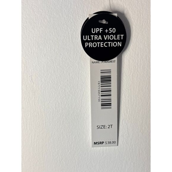 Nicole Miller Floral 2 Piece Swim Rashguard Ruffle Bikini Girl Size 2T New - Picture 12 of 13